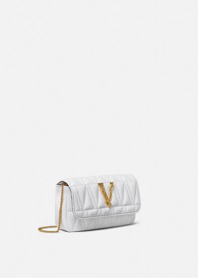 VERSACE Virtus Quilted Nappa Leather Evening Bag outlook