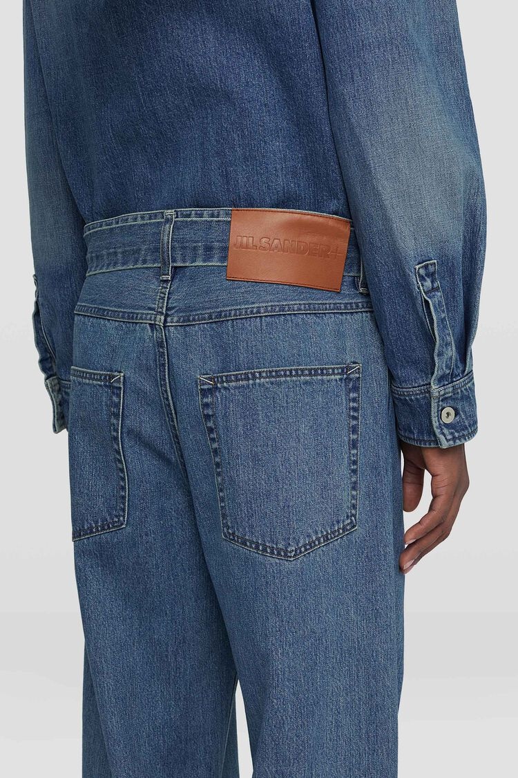 Loose Denim Trousers - 7