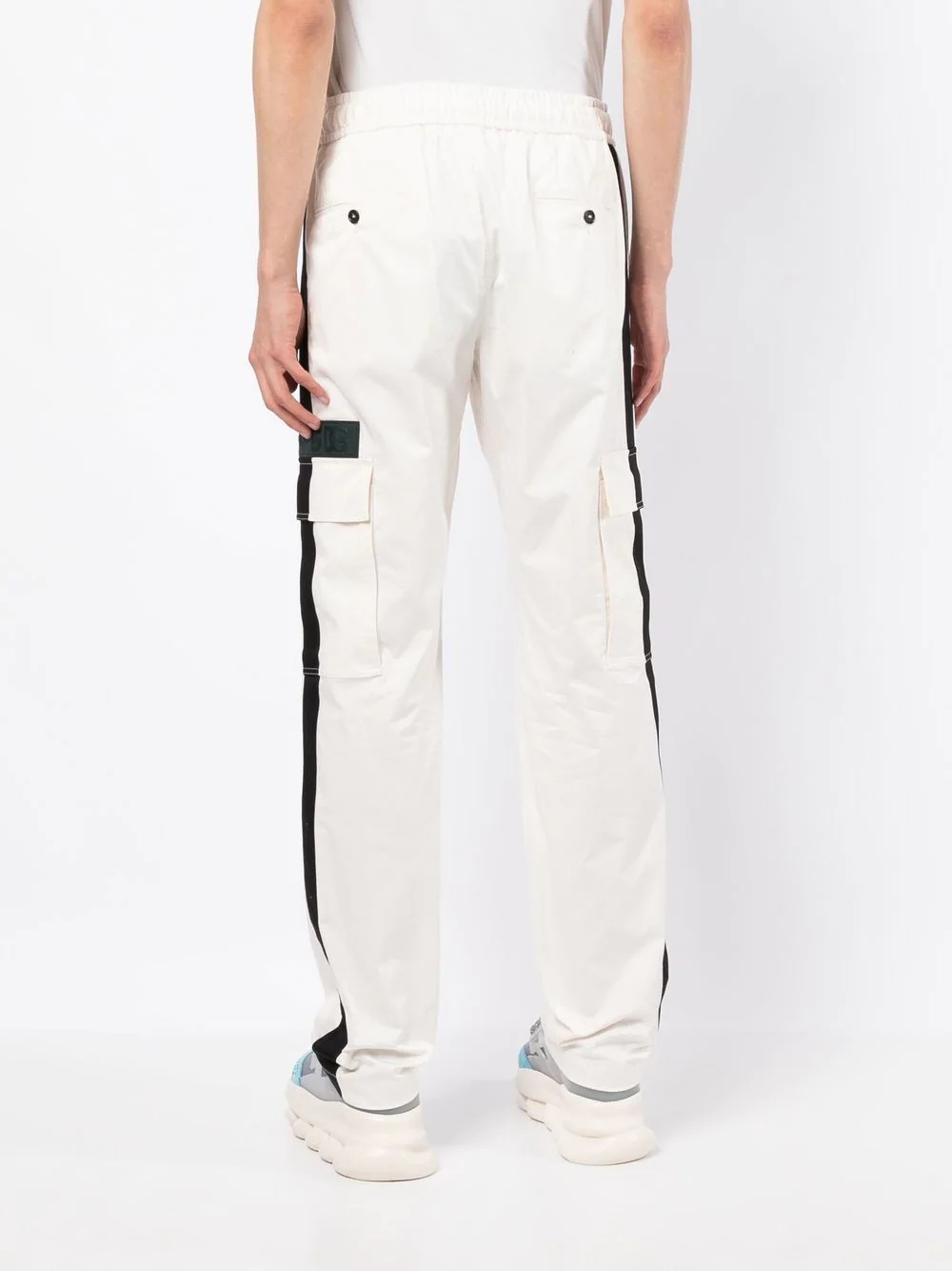 side-stripe cargo trousers - 4