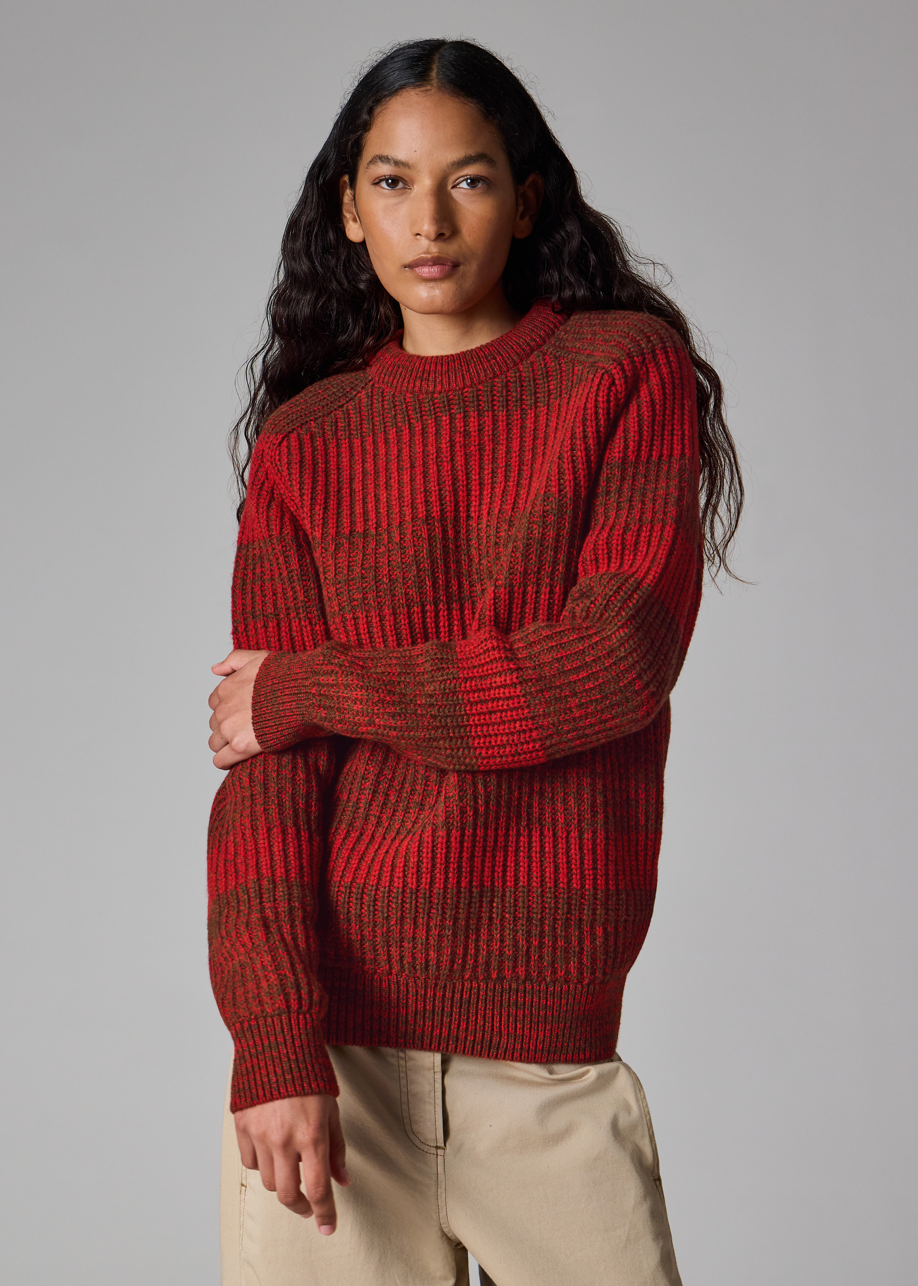 Paul Smith loves Barbour - Rosette Red Saddle Crew Neck Sweater - 6
