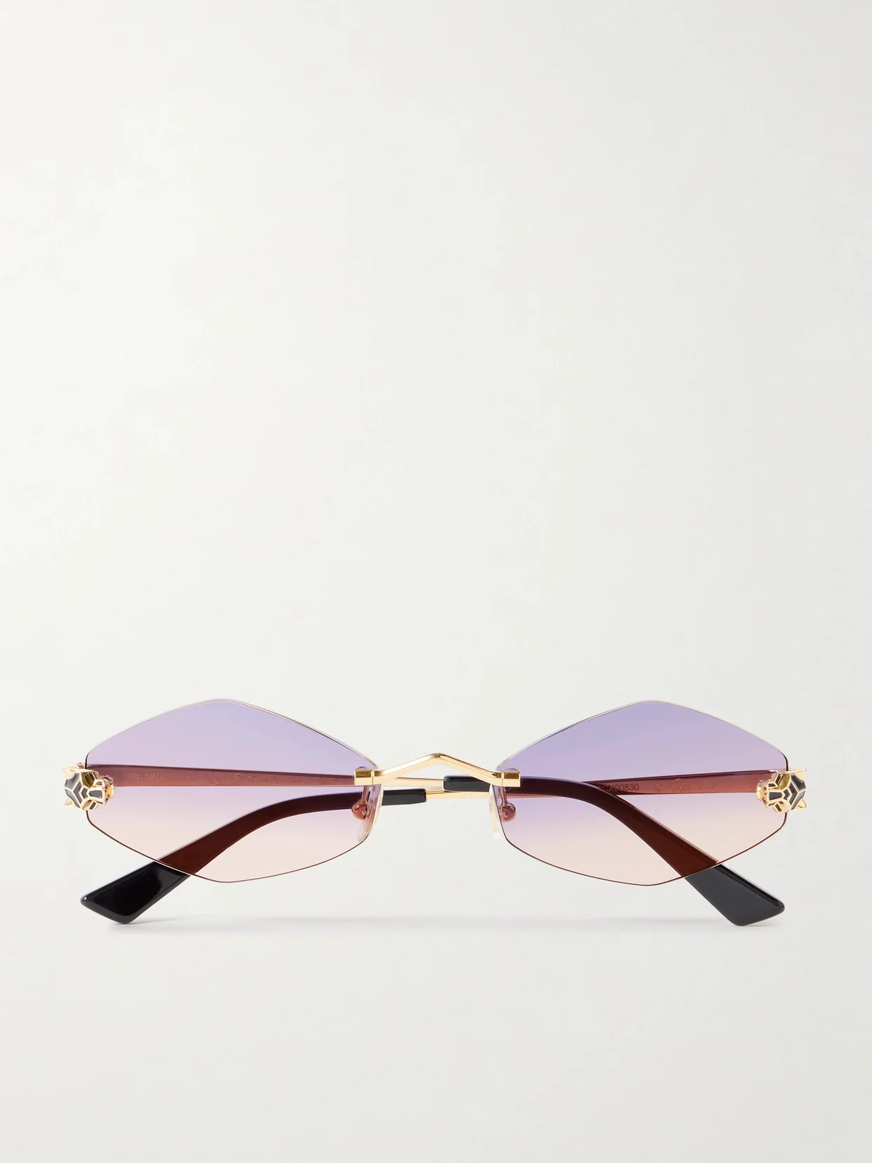 Panthère Hexagon-frame Gold-tone Sunglasses - 1