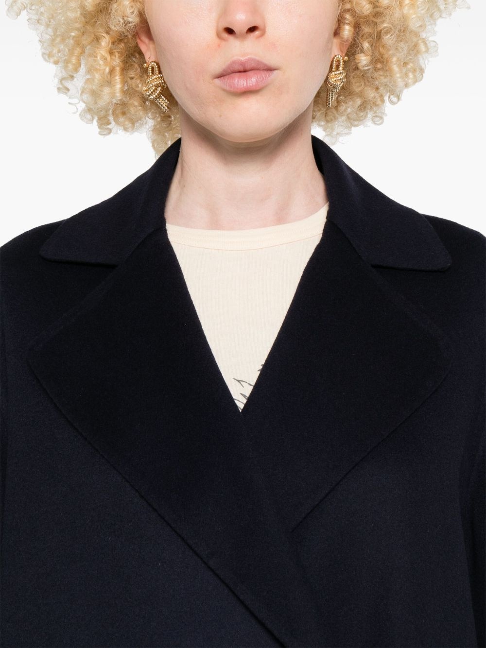 wool double-breasted coat - 5