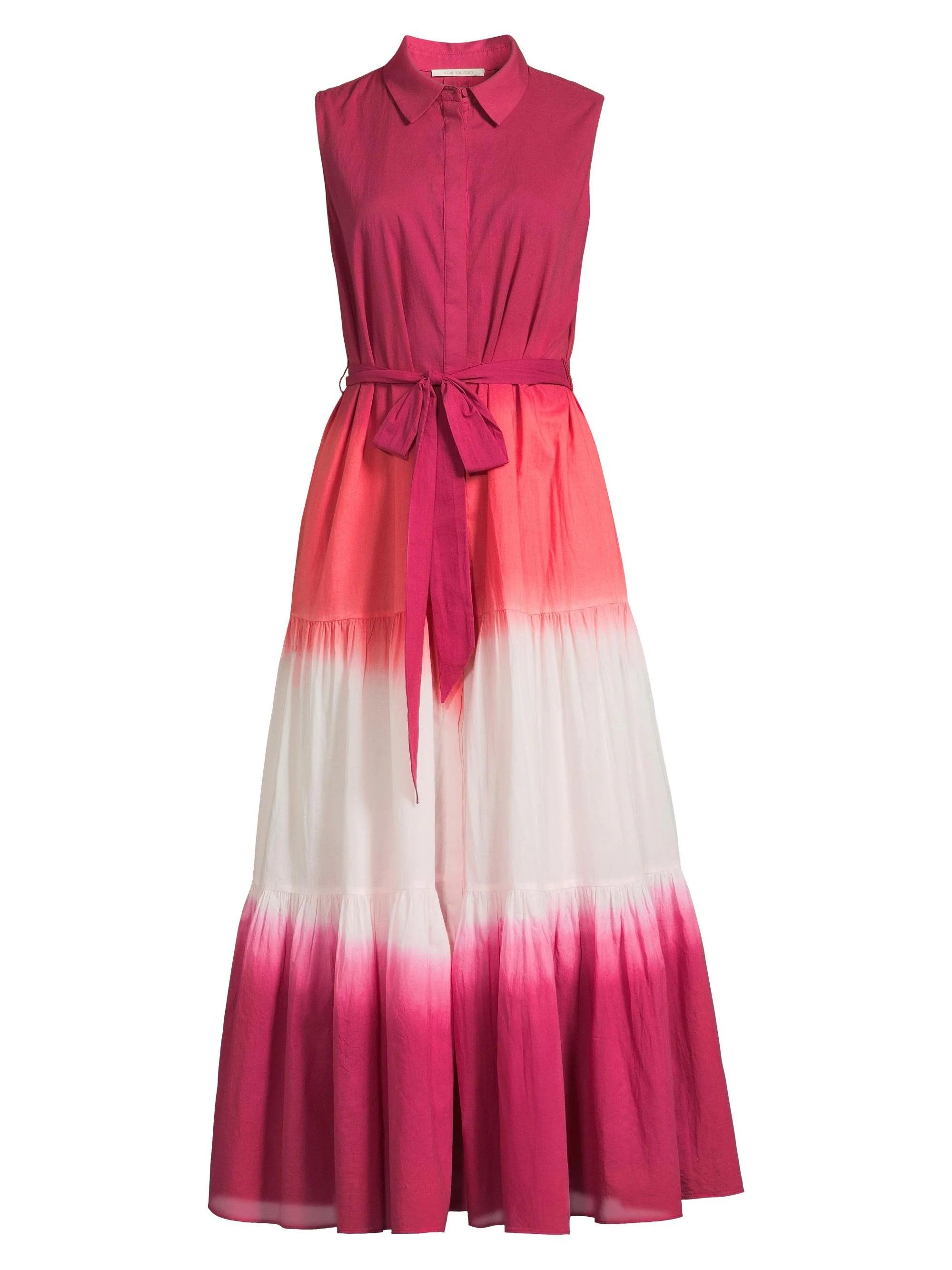 Women's Arabella Dip-Dye Cotton Midi-Dress - Fuchsia Multi - 1