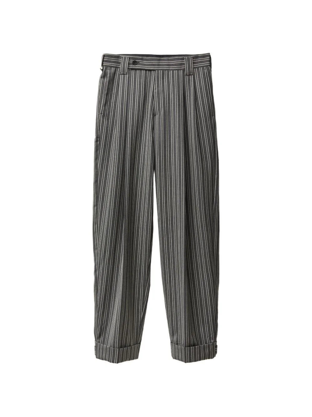 striped pleated trousers - 1
