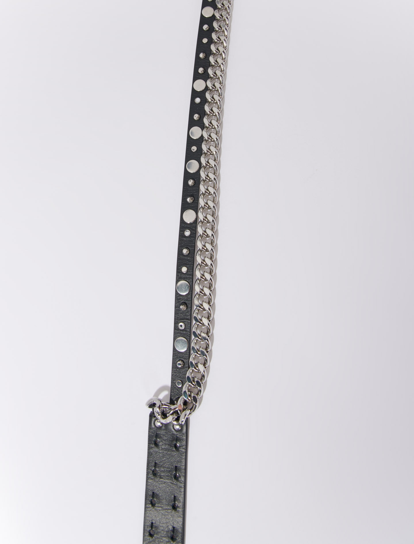 Double leather and chain belt - 4