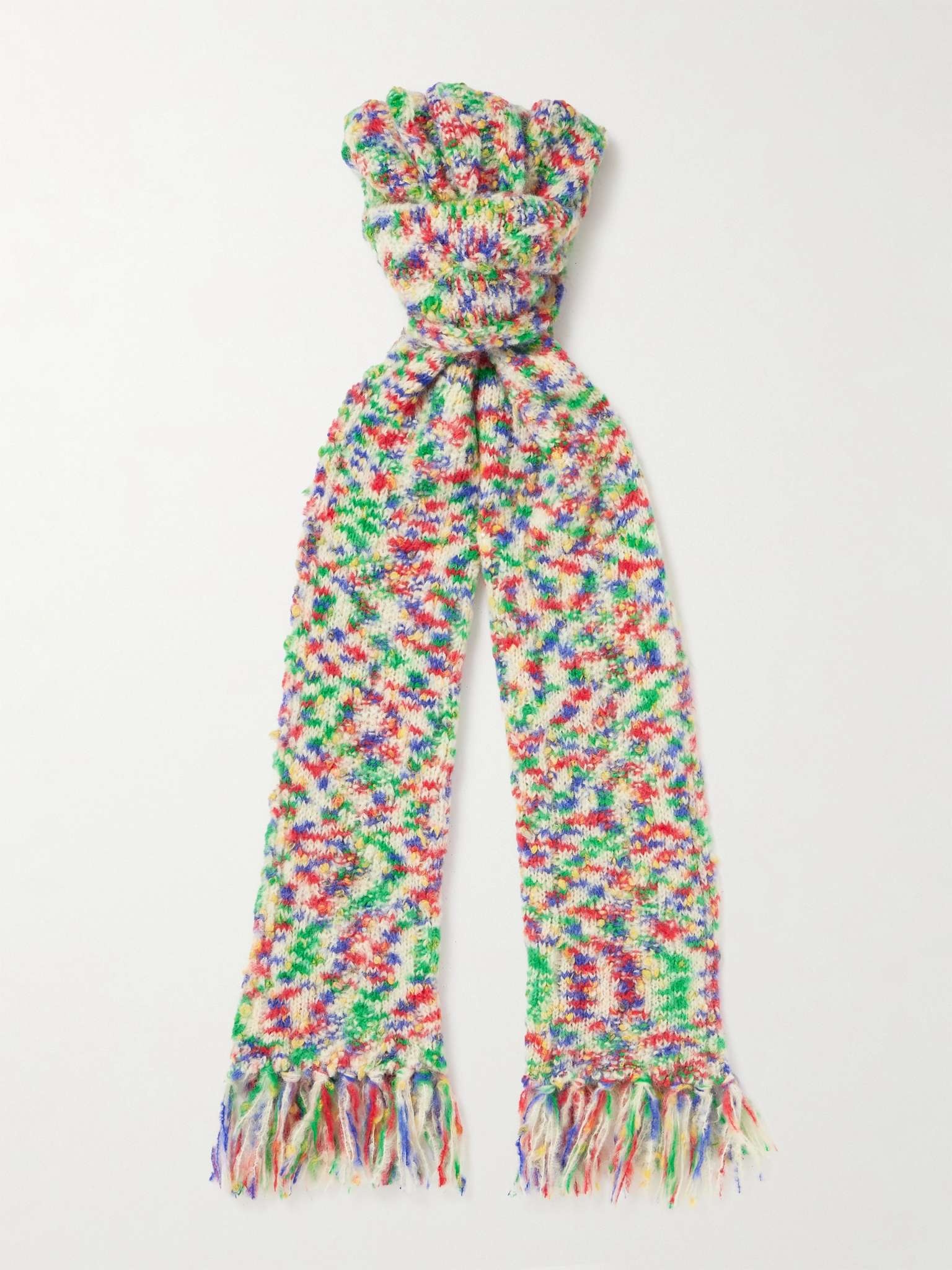 + JW Anderson Fringed Knitted Scarf - 1