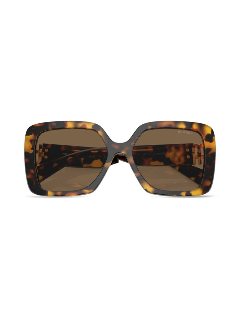 tortoiseshell-effect oversize-frame sunglasses 5