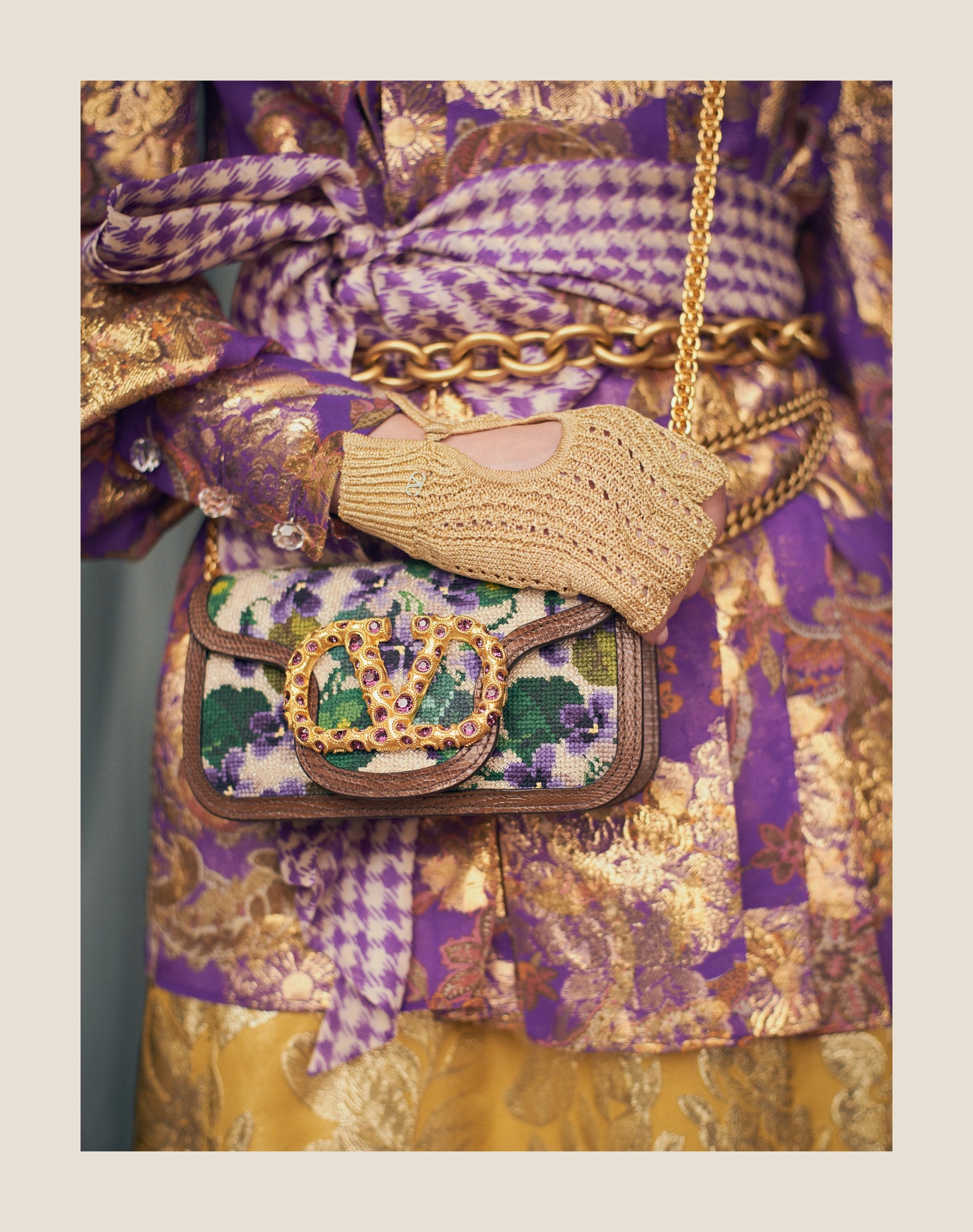 SKIRT IN APRES L'HIVER SILK LUREX FOGLIOLINE - 10