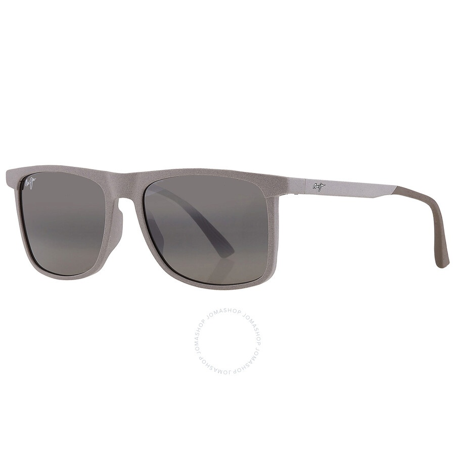 Maui Jim Makamae Neutral Grey Rectangular Men's Sunglasses 619-14 56 - 3