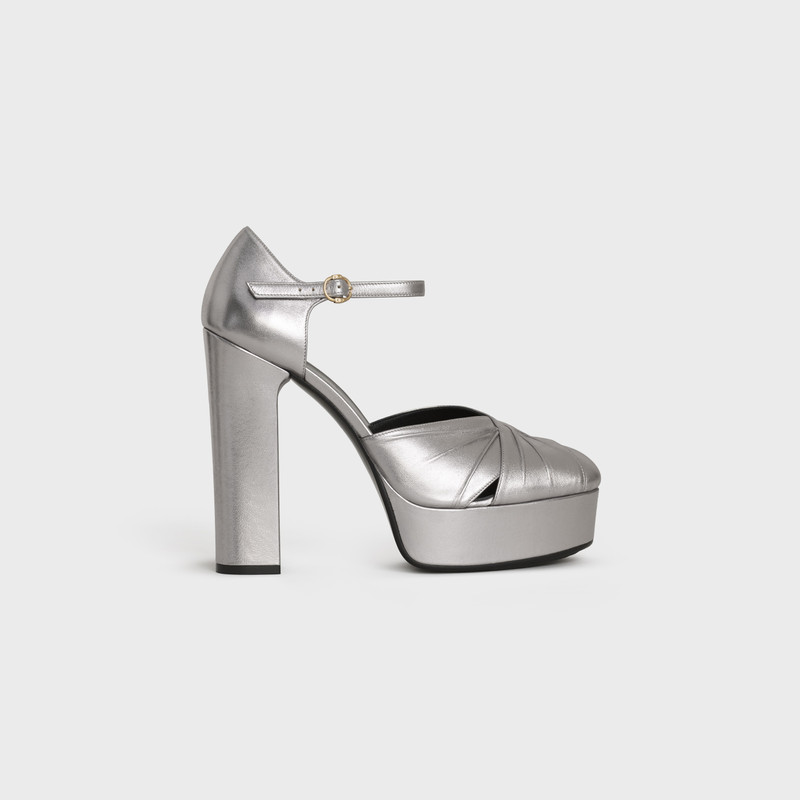 CELINE MELODY CRISS-CROSS PUMP  IN  METALLIZED LAMBSKIN 1