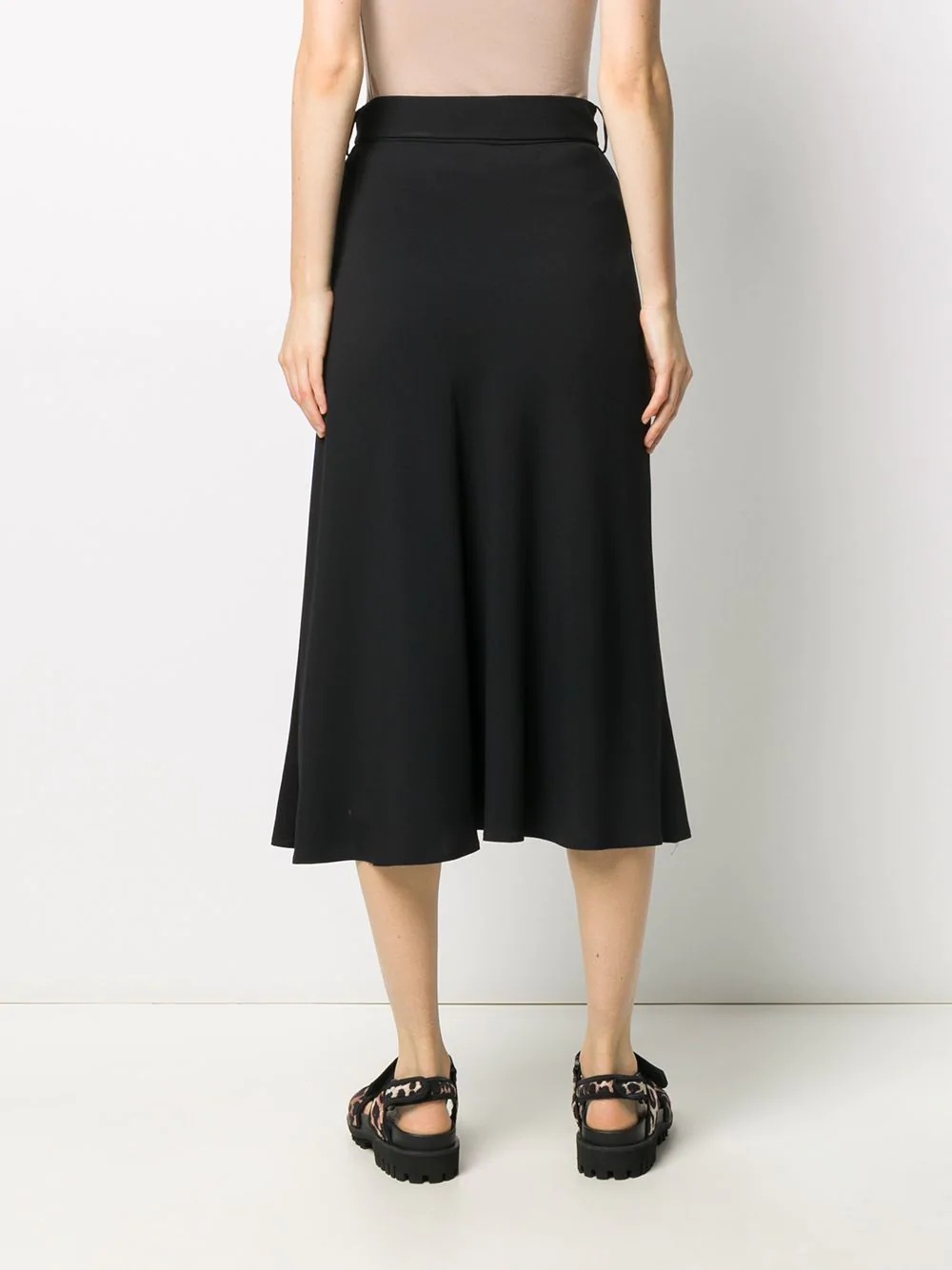 flared hem mid-length skirt - 4