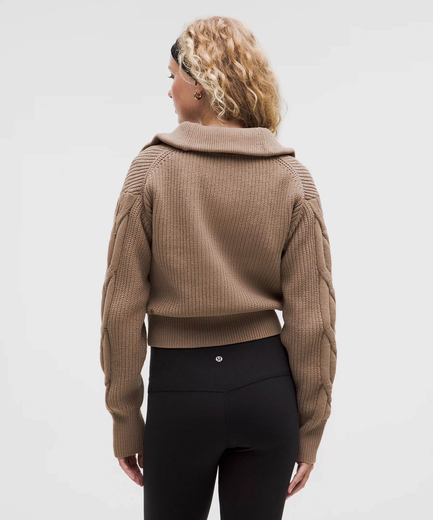 Cable-Knit Oversized Half Zip - 3