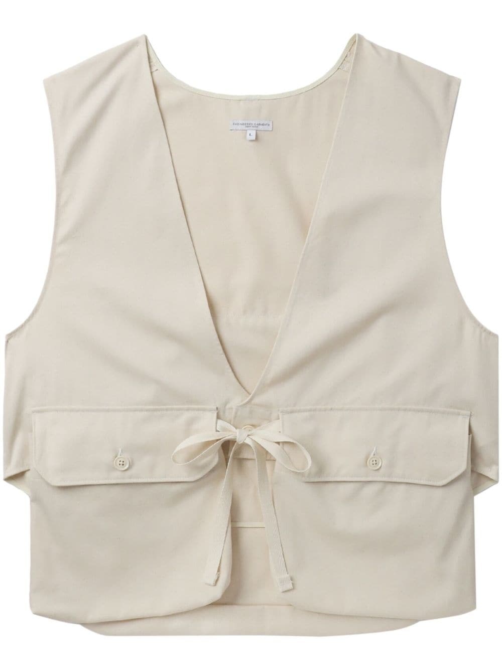 V-neck cotton vest - 1