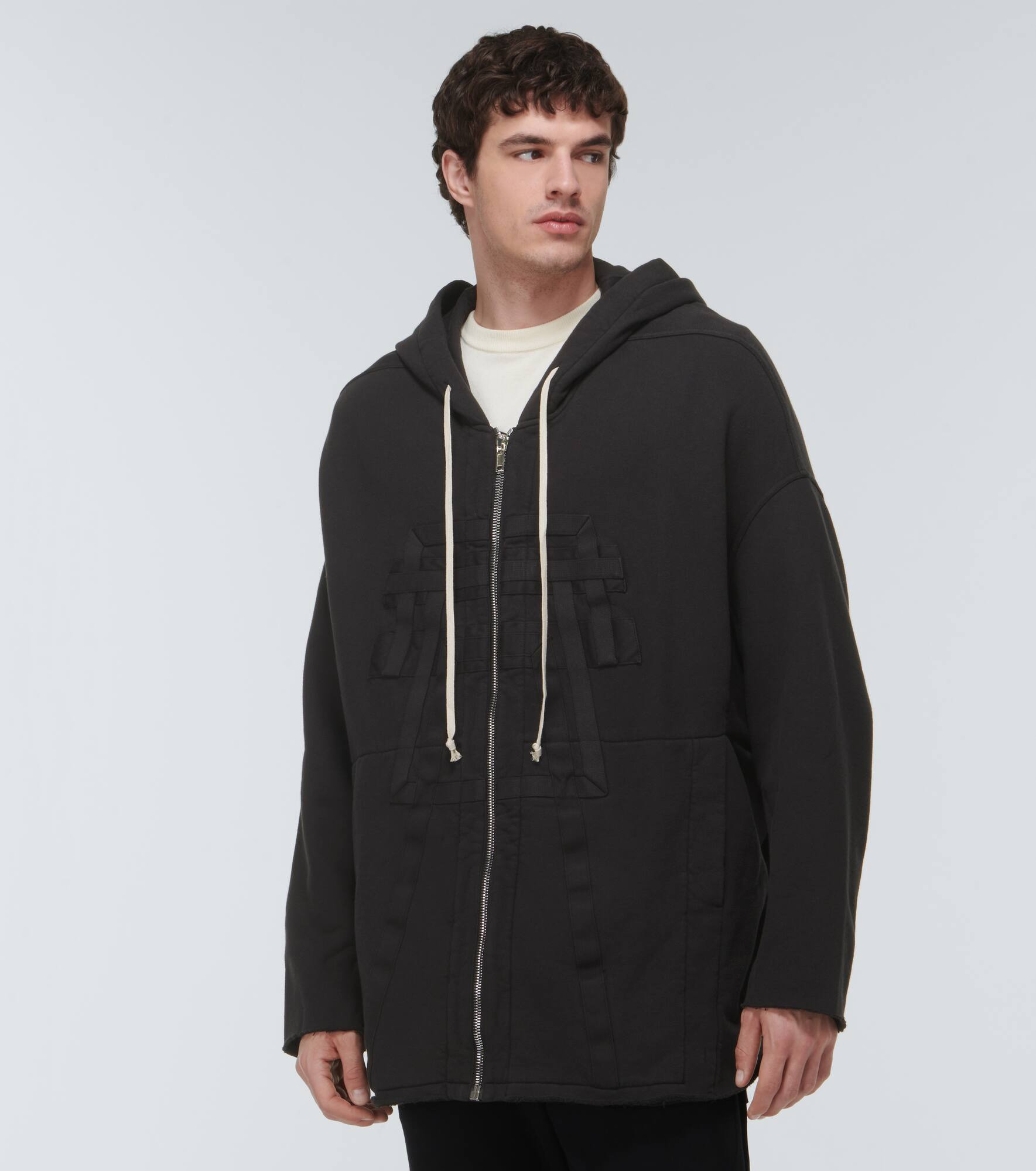Zip-up cotton hoodie - 3
