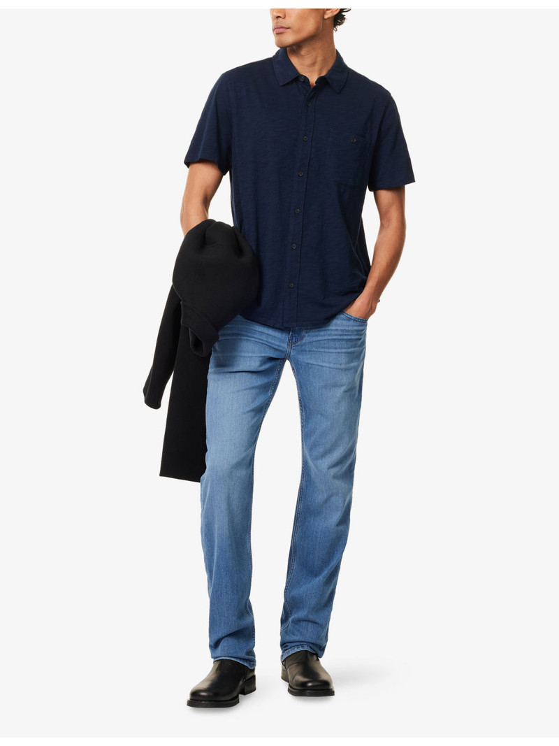 PAIGE Carillo Short-Sleeve Cotton-Jersey Shirt outlook
