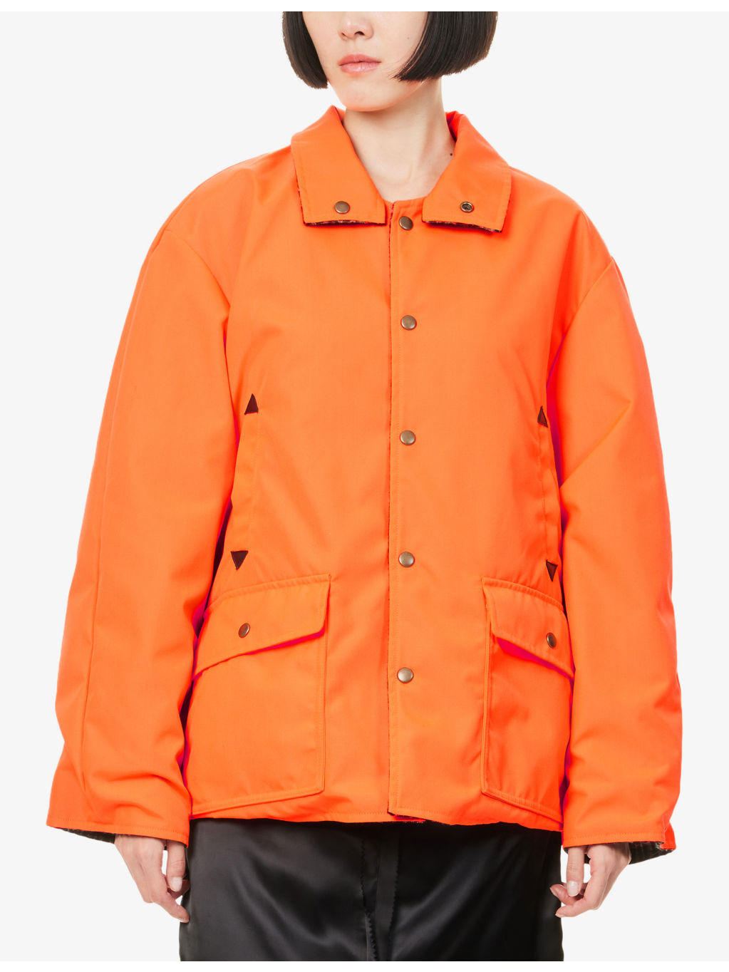 Relaxed-Fit Buttoned-Collar Woven Jacket - 3