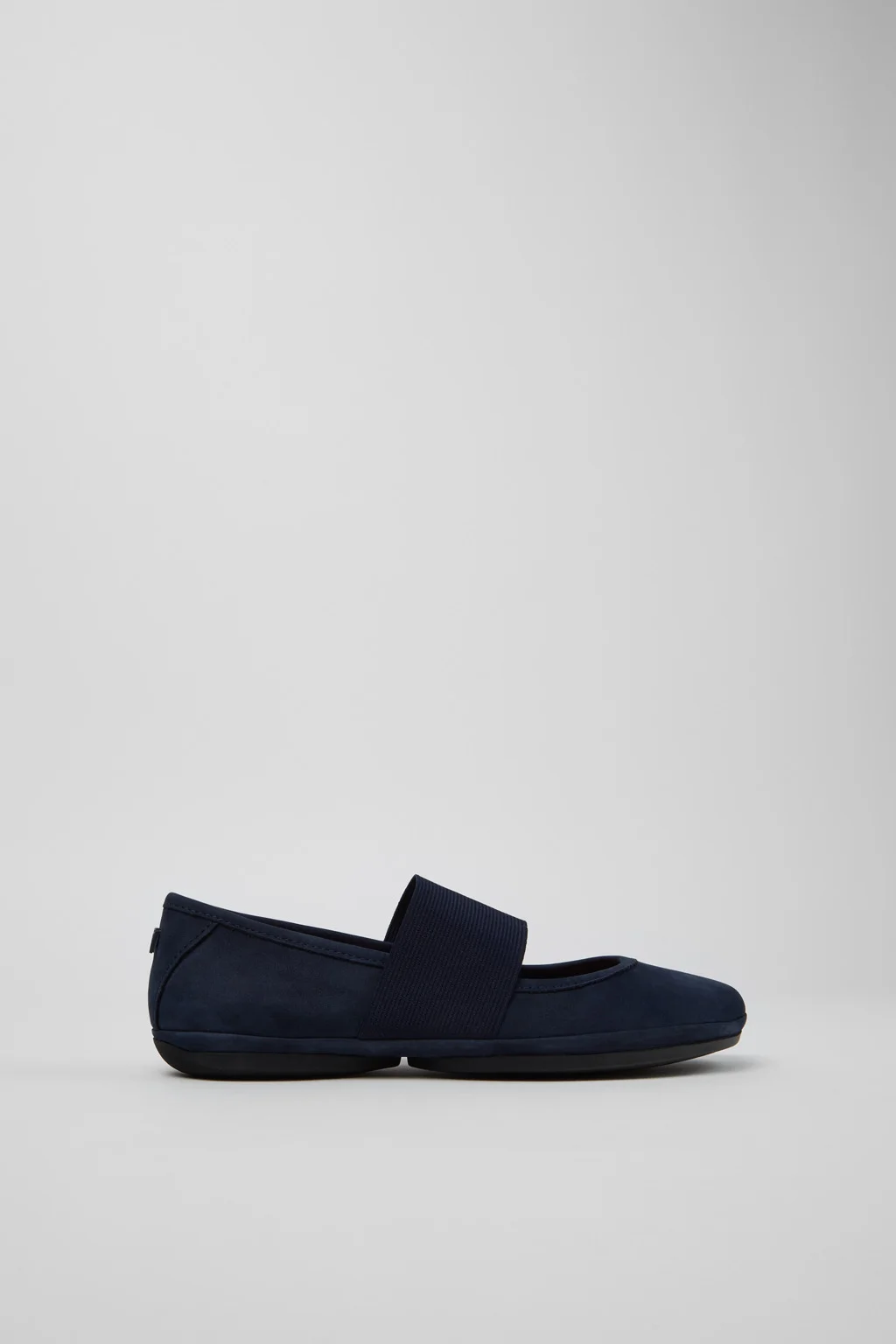Right Nina Blue Nubuck Leather Ballerinas for Women. - 1