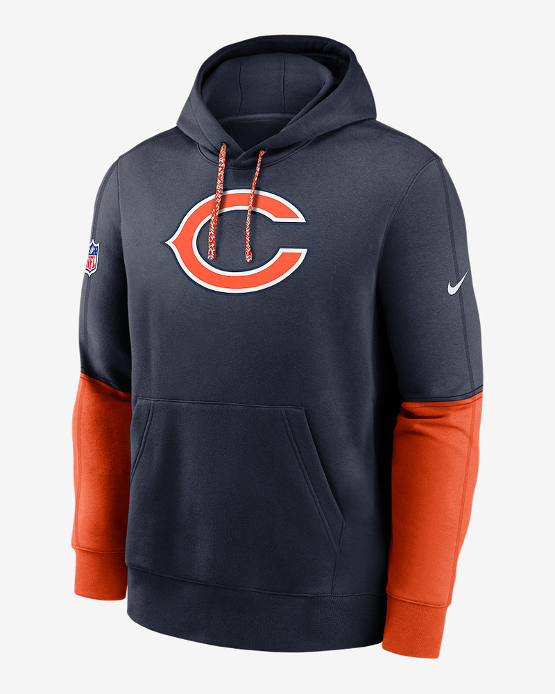Chicago Bears Sideline Team Issue Club Men's Nike NFL Pullover Hoodie 1