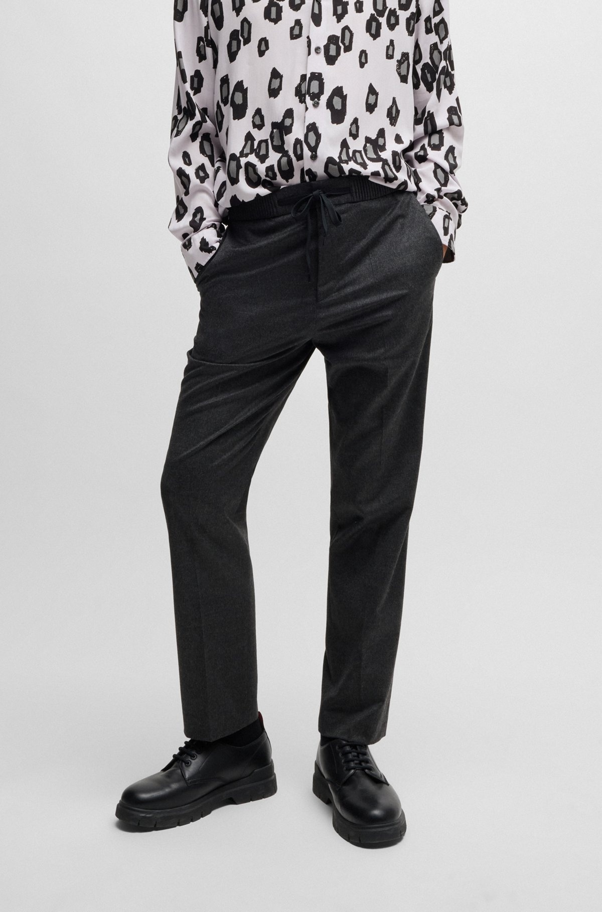 SLIM-FIT TROUSERS IN SUPER-FLEX FLANNEL - 2