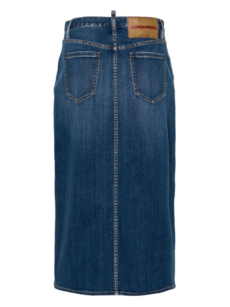 DSQUARED2 med-length denim skirt outlook