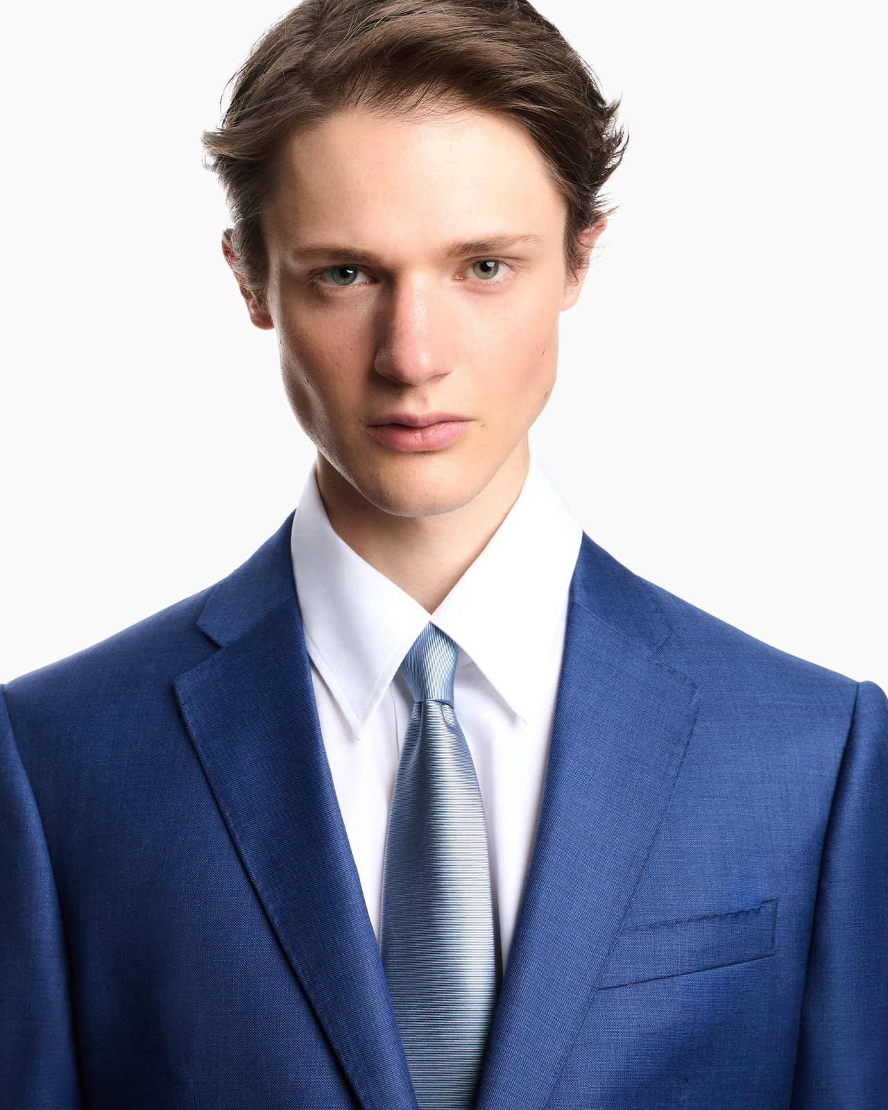 SINGLE-BREASTED SUIT IN A SILKY-FINISH GRISAILLE - 4