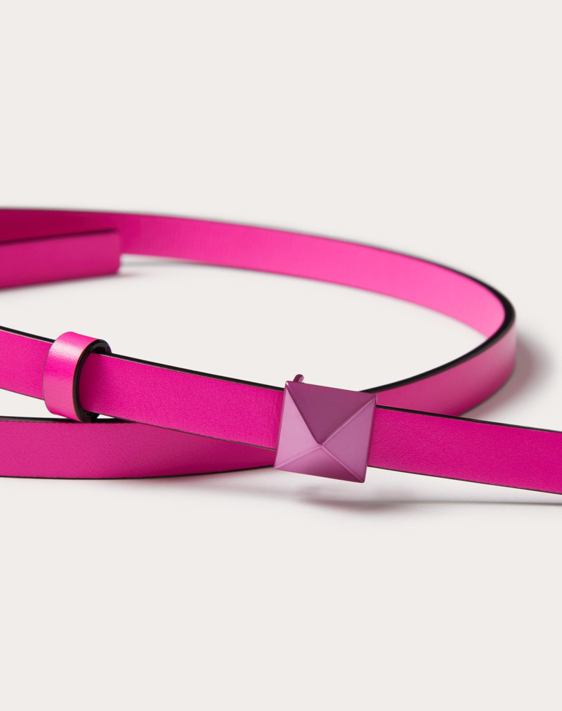 Valentino ONE STUD SHINY CALFSKIN BELT 12MM outlook