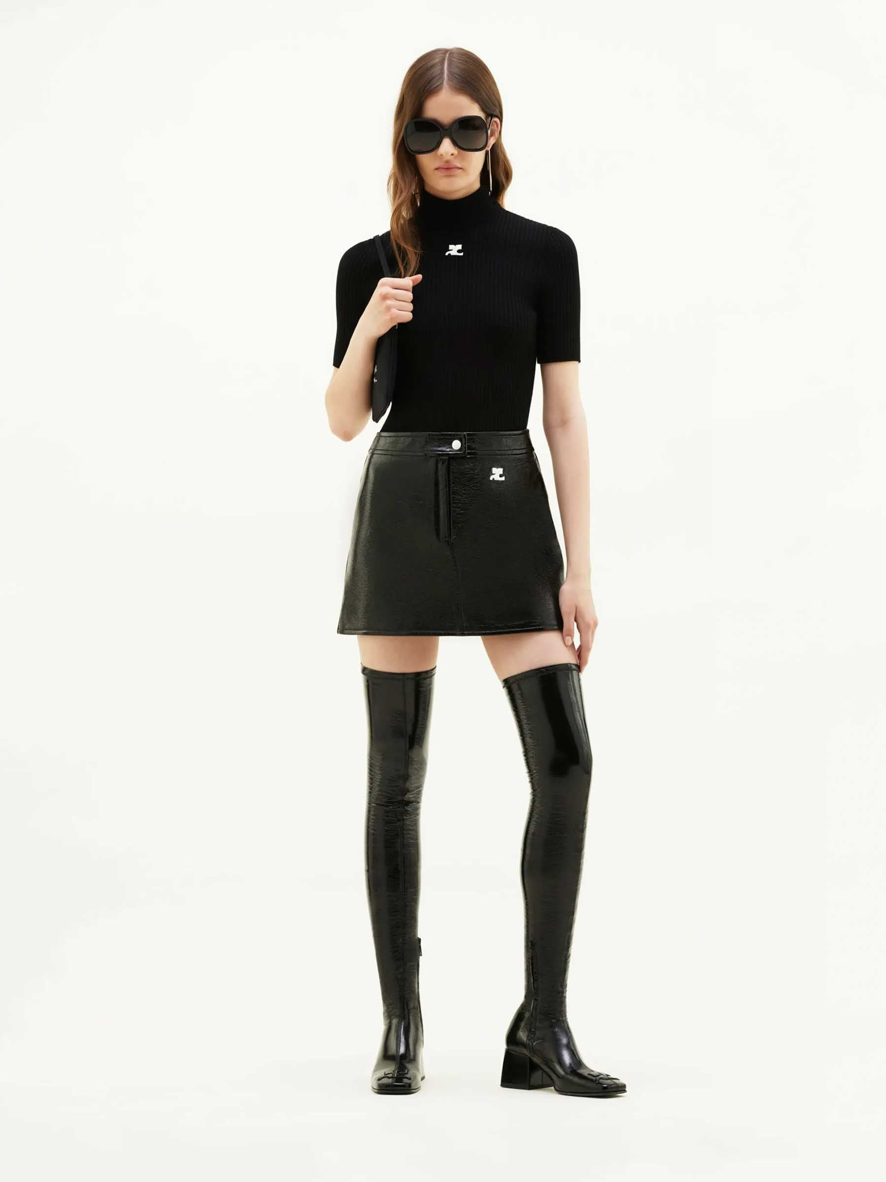 VINYL MINI SKIRT - 2