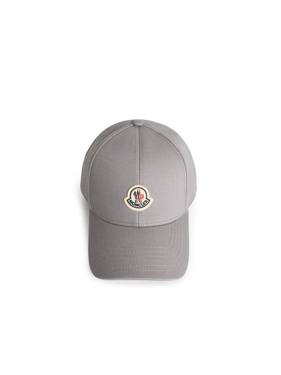Moncler Grey Cotton Baseball Cap - 1