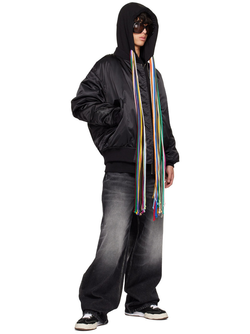 MASTERMIND WORLD Black Phenomenon Edition Cross Loop Bomber Jacket outlook