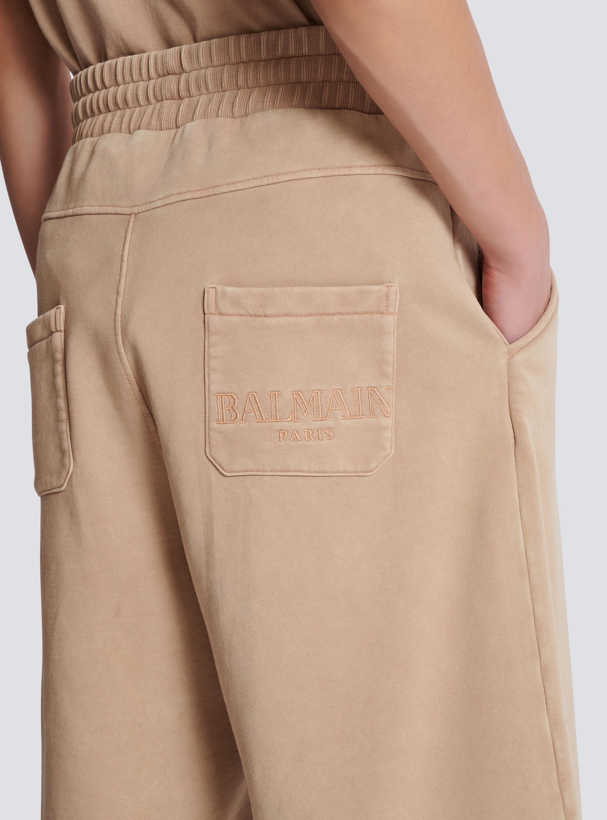 Cotton Bermuda shorts with vintage Balmain embroidery - 6