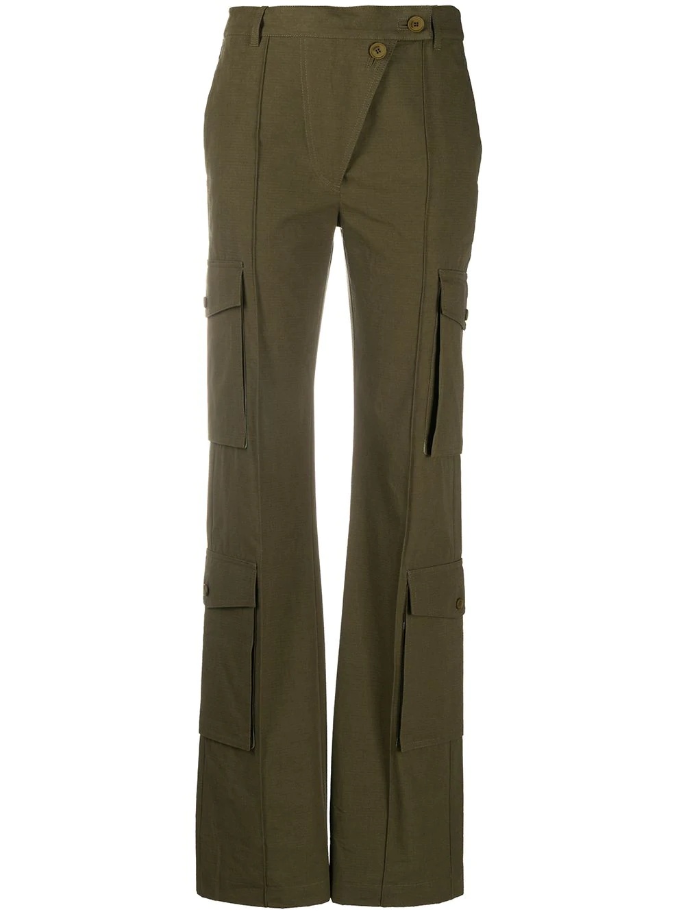 utilitarian straight-leg trousers - 1