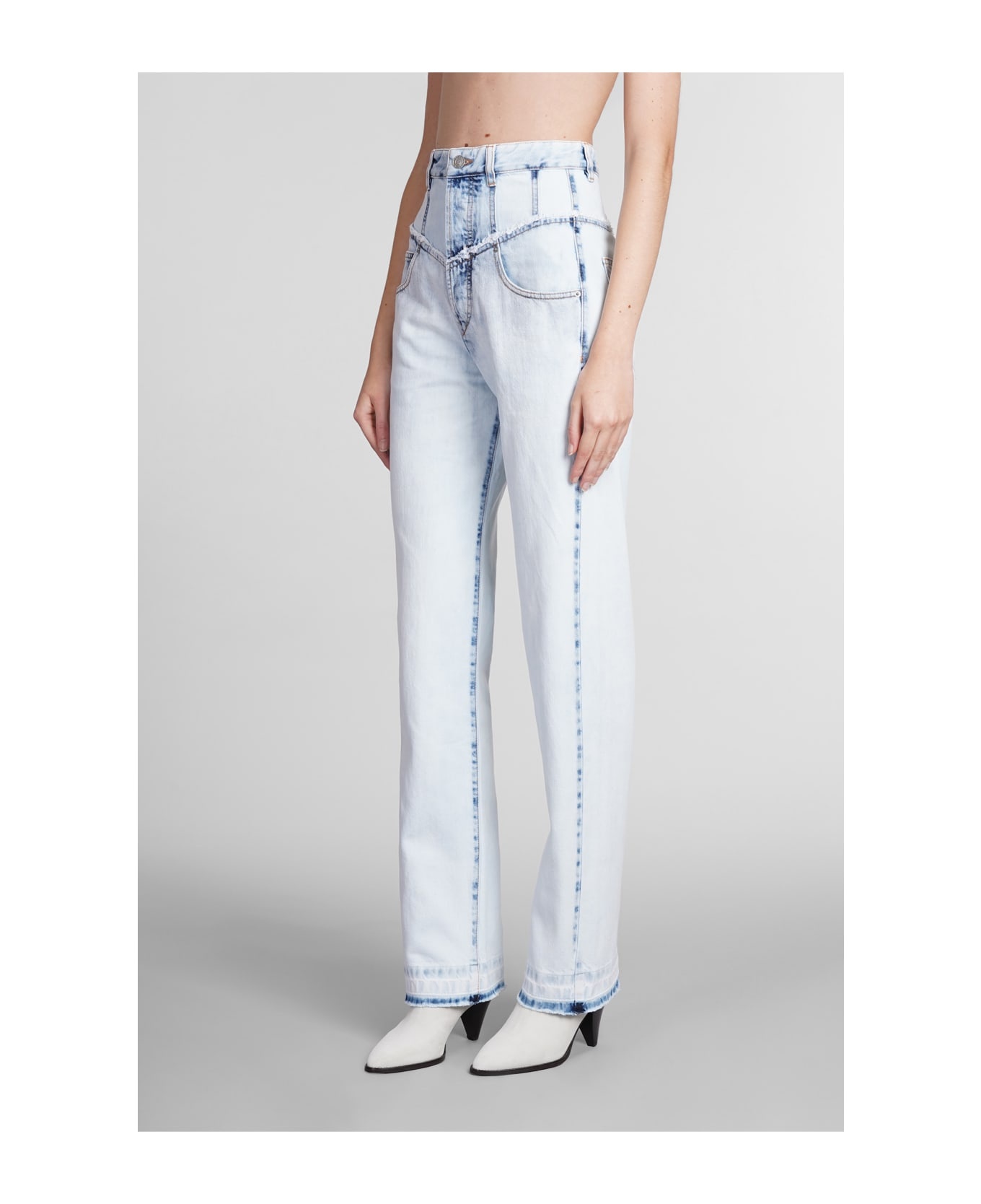 Noemie Frayed Edge Straight Leg Jeans - 4