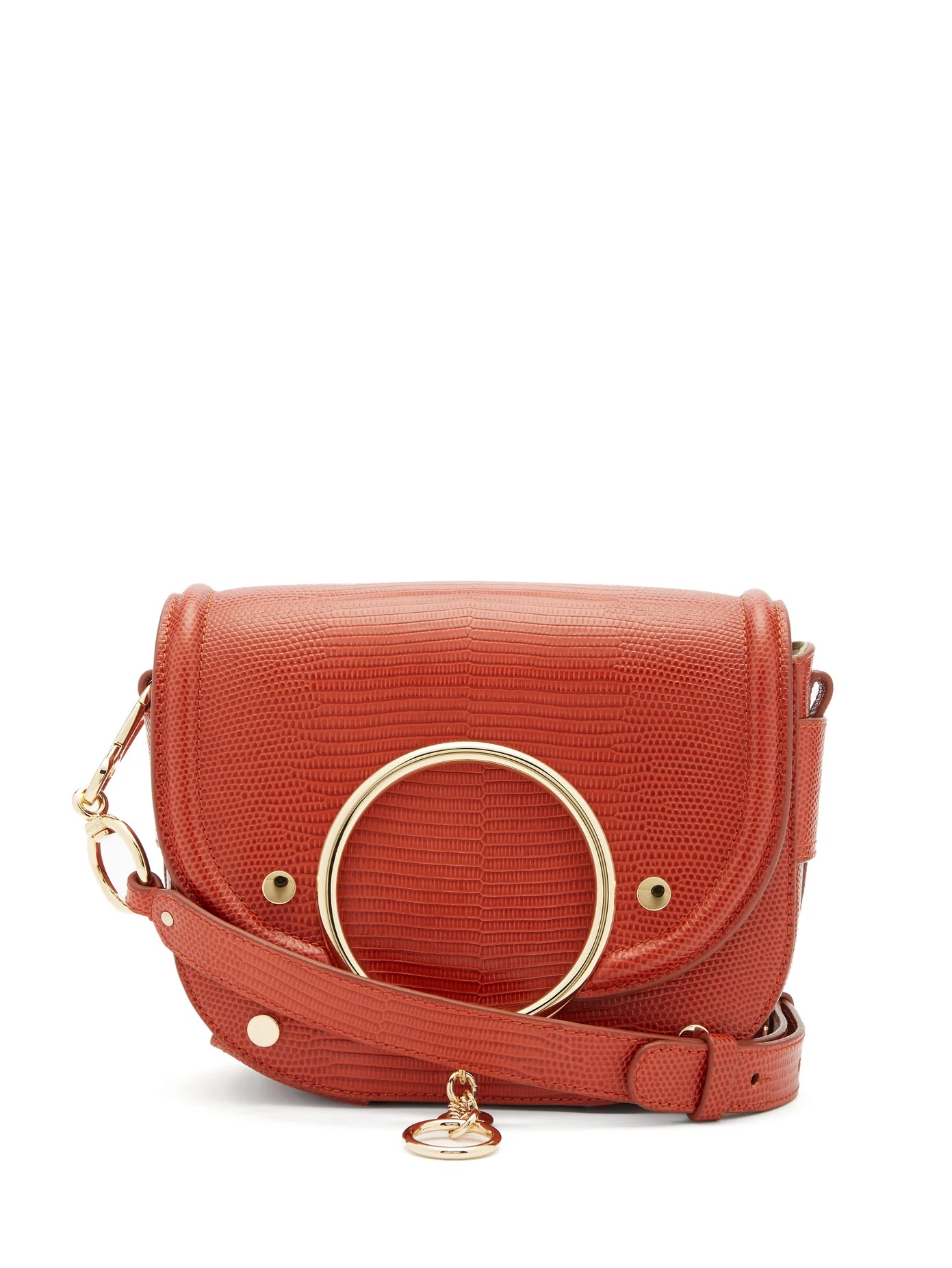 Mara small lizard-effect leather cross-body bag - 1