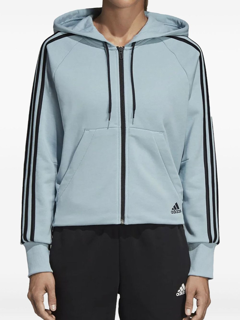 Stadium 3-Stripes zip-up "Ash Grey" hoodie 1