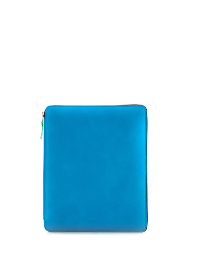 Comme Des Garçons colour-block leather laptop case outlook