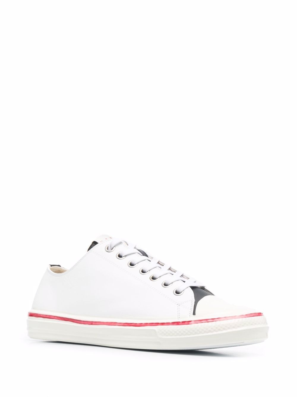 two-tone lace-up sneakers - 2