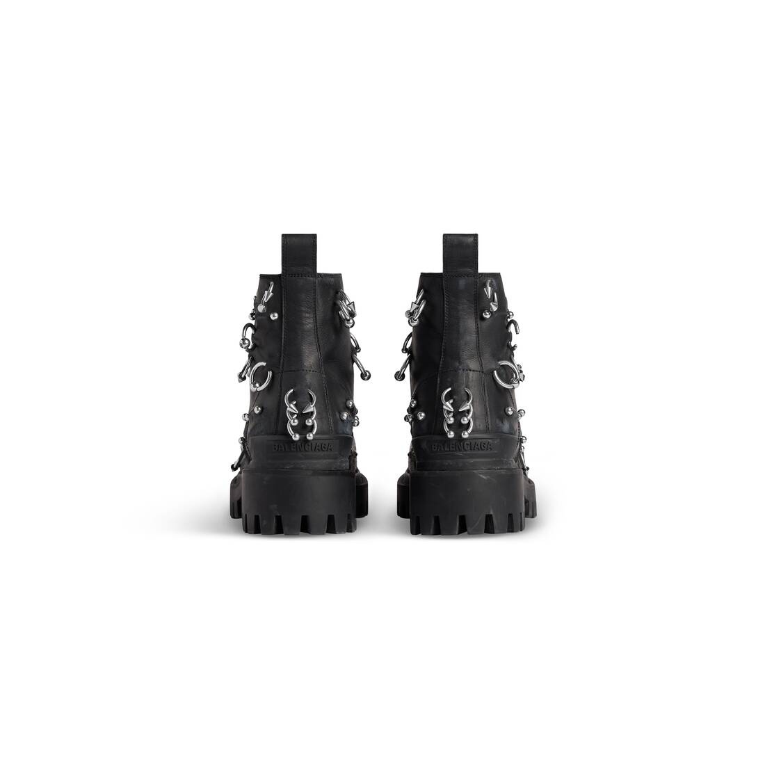 Men's Strike 20mm Boot With Piercings in Black - 5