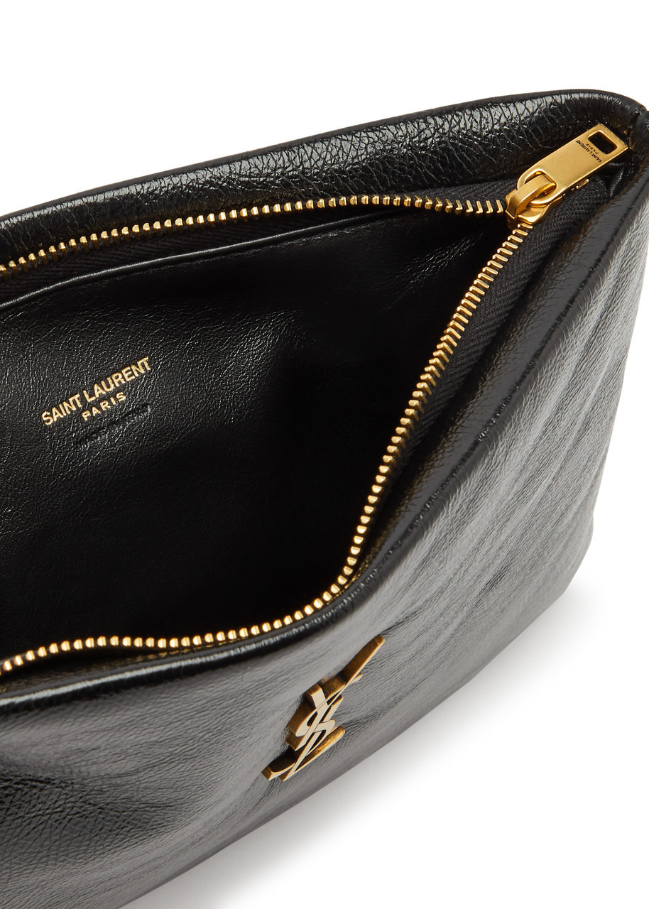 Saint Laurent Calypso Small Patent Leather Pouch - 4