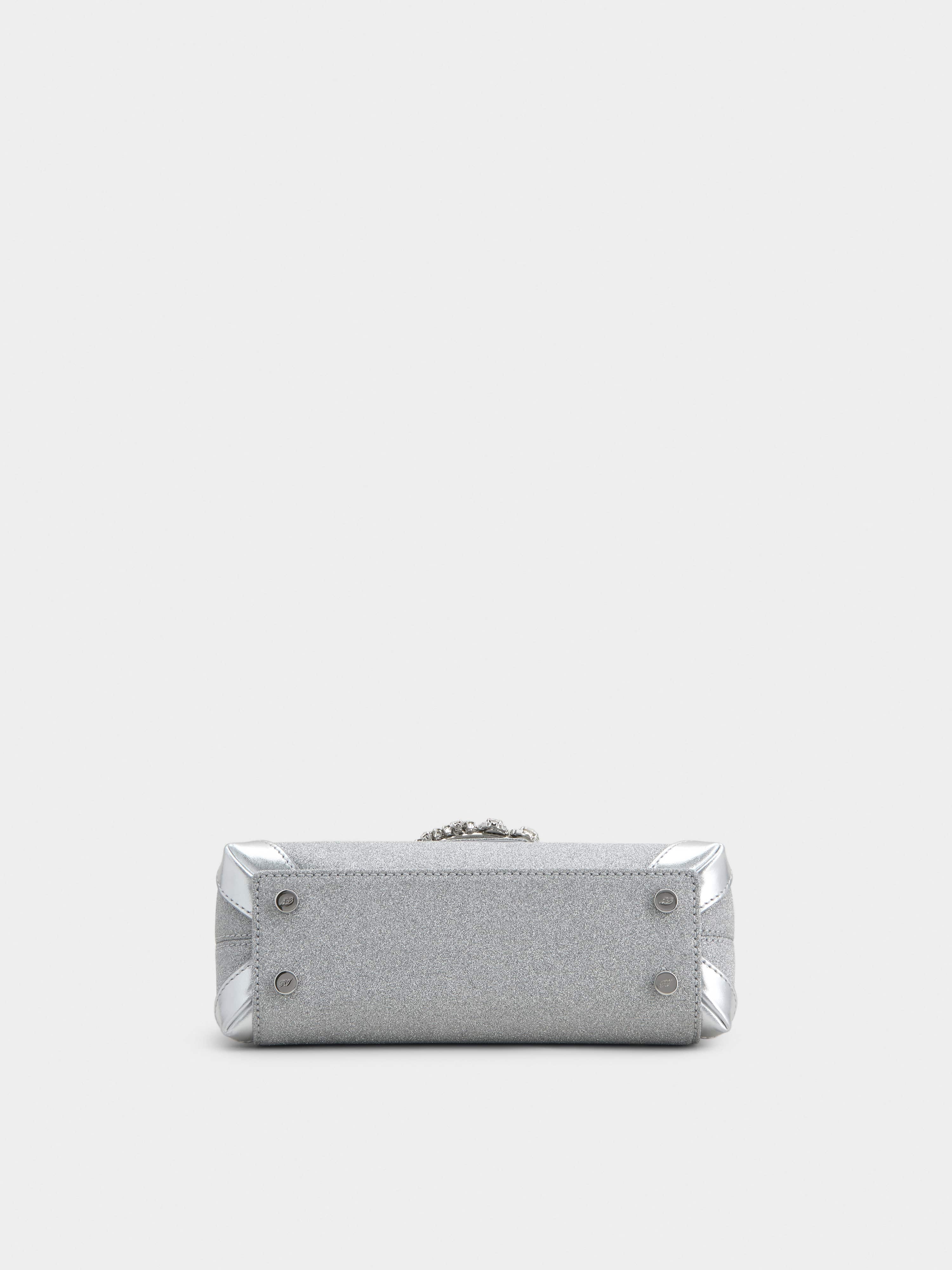 Viv' Cabas Flower Strass Buckle Mini Bag in Fabrics - 7