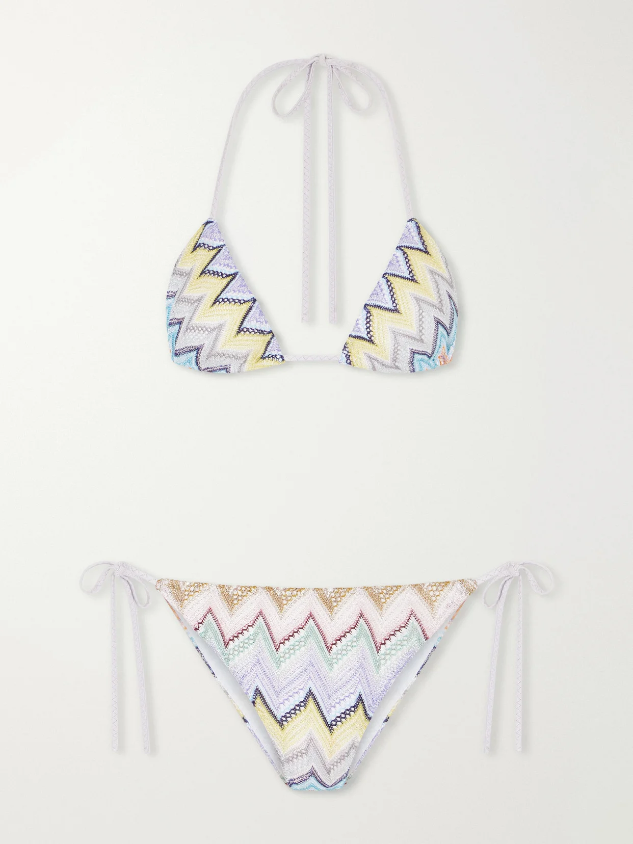 Mare Striped Crochet-knit Bikini - 1