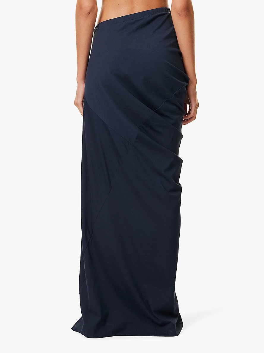 Herens draped cotton-jersey midi skirt - 4