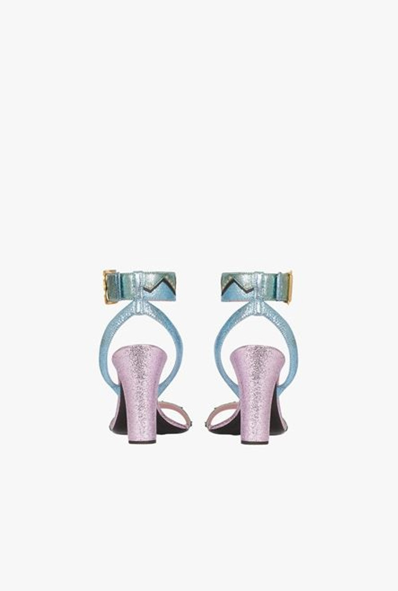 Multicolor metallic leather Stella sandals 3