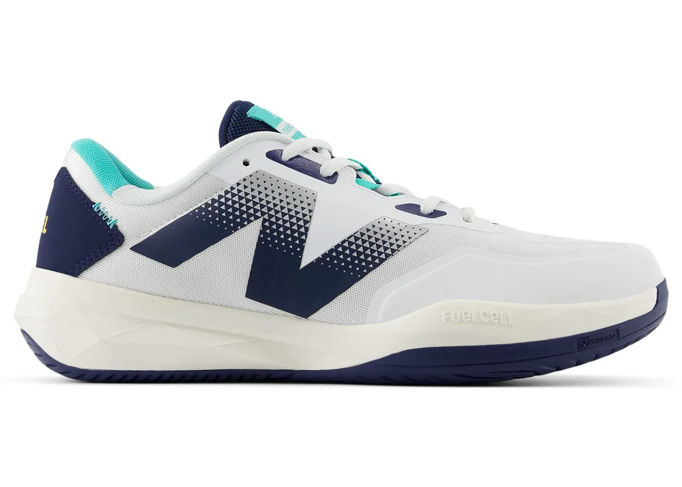 New Balance FuelCell 796v4 Padel White Navy Cyber Jade - 1