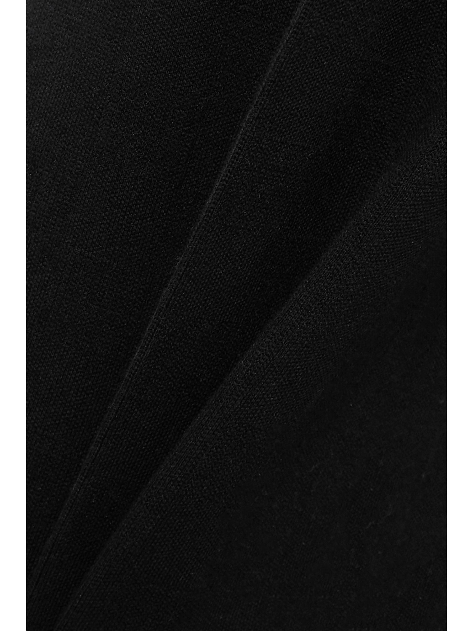 Kick cropped stretch-cotton flared pants Black - 4