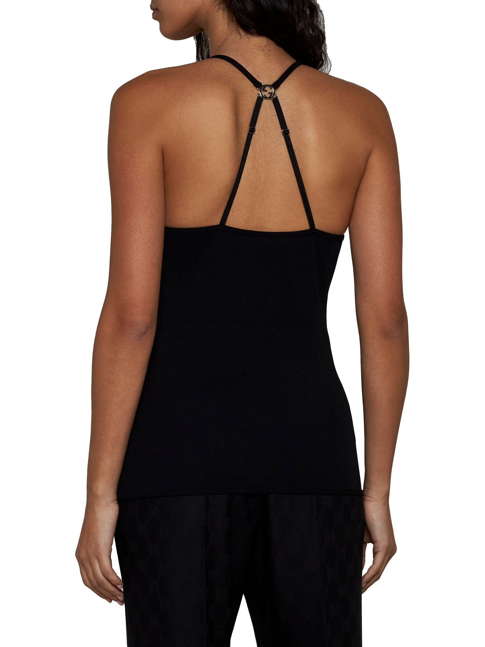 Gucci Women Logo-Plaque Jersey Top - 4
