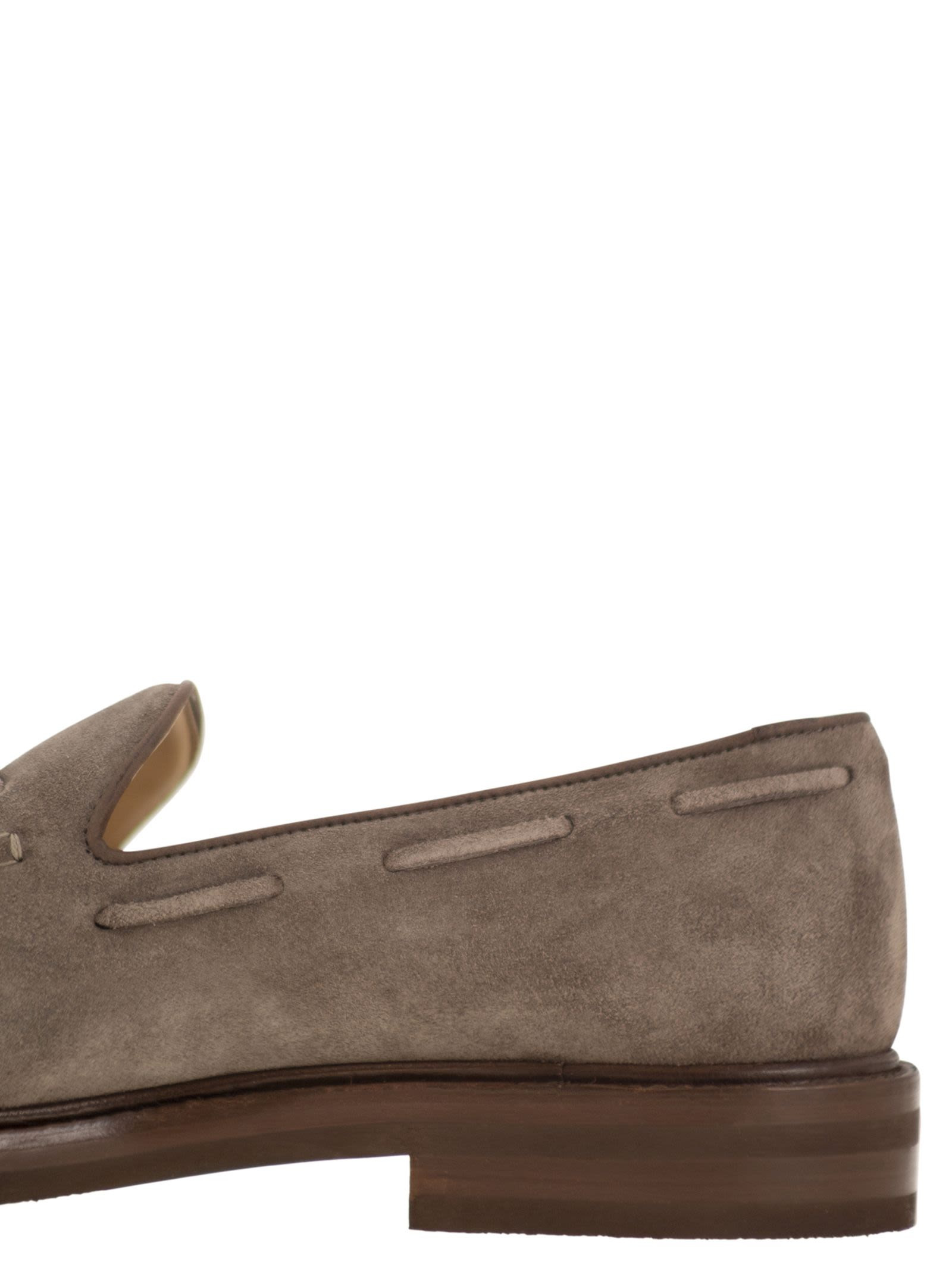 Brunello Cucinelli Men Suede Moccasins With Tassels - 7