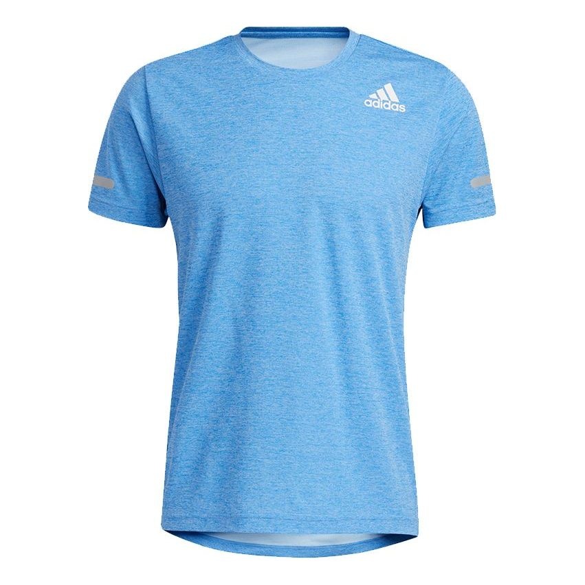 Men's adidas Elevate Train T Casual Breathable Training Sports Short Sleeve Sky Blue T-Shirt HF4204 - 1