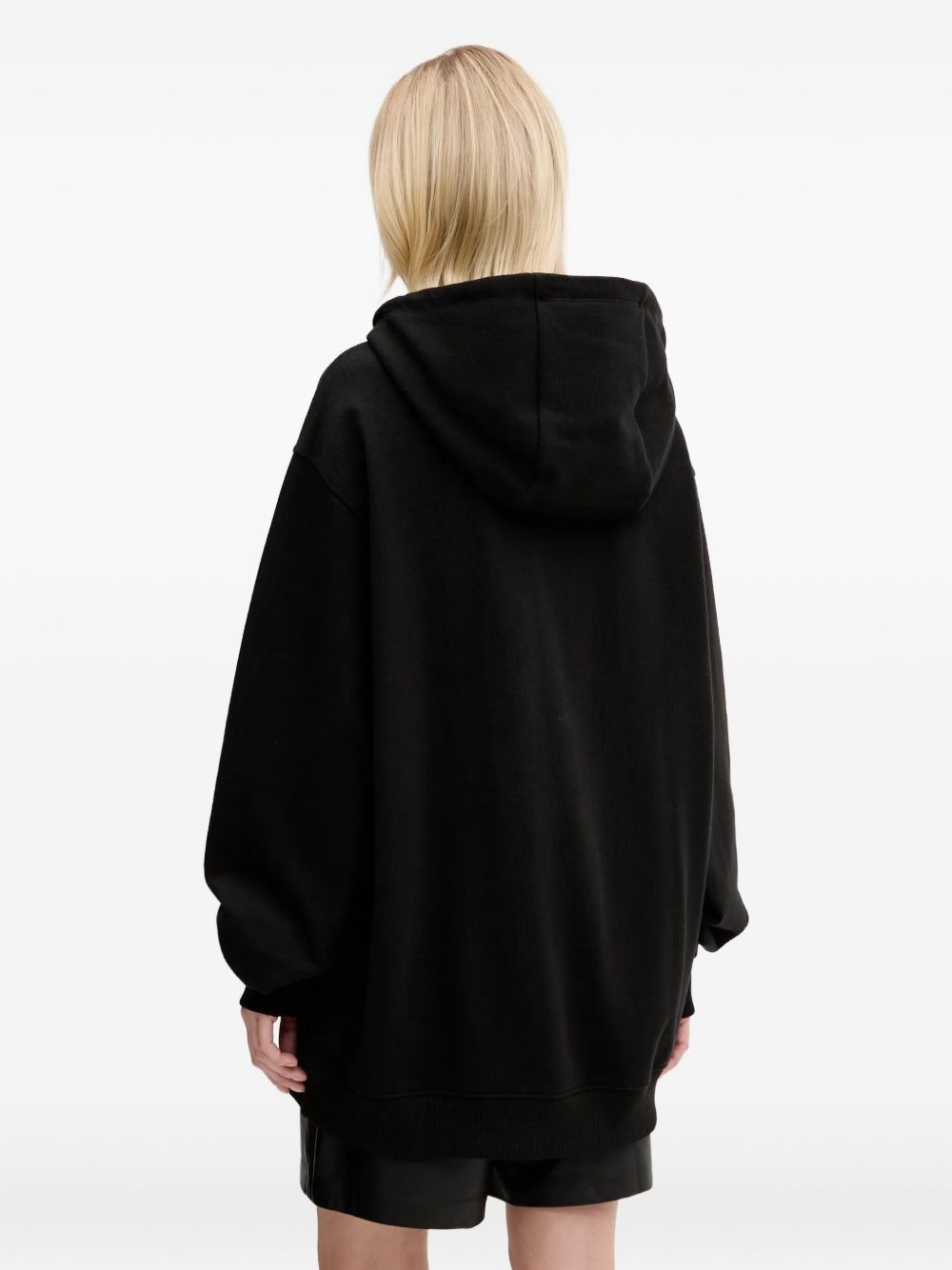 heart-logo ribbed hoodie - 3