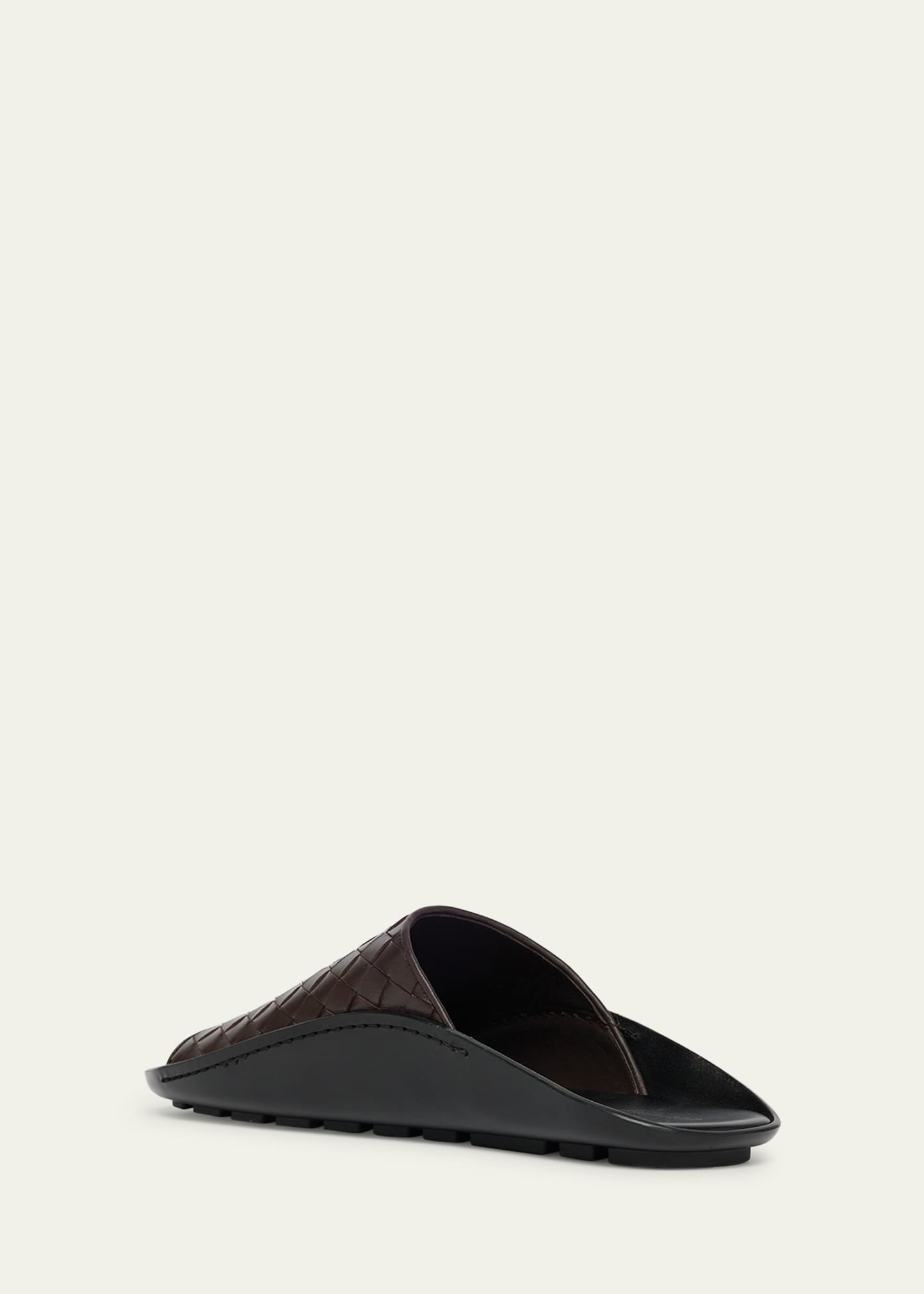 Men's Wave Intrecciato Leather Slide Sandals - 4