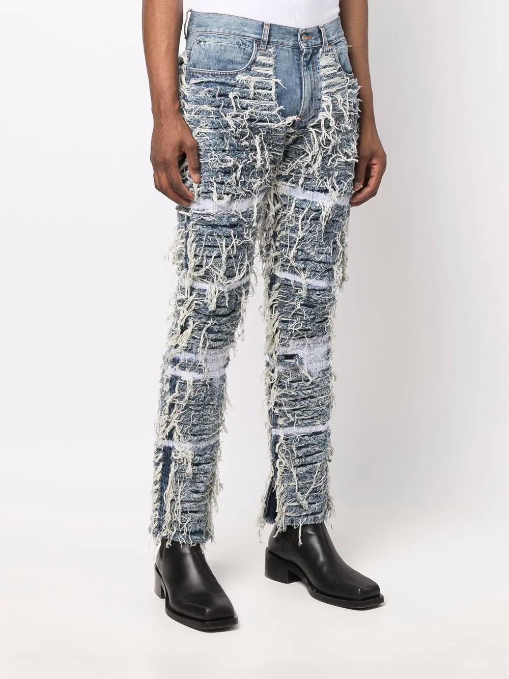 distressed denim jeans - 3